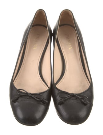 Prada Leather Bow Accents Pumps