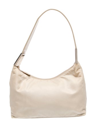 Prada Enameled Metal Triangle Shoulder Bag