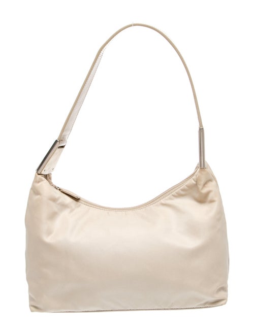 Prada Enameled Metal Triangle Shoulder Bag