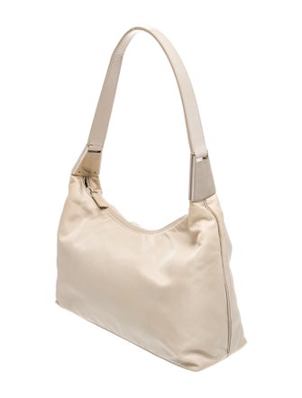 Prada Enameled Metal Triangle Shoulder Bag