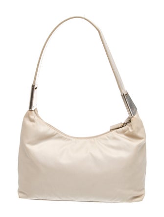 Prada Enameled Metal Triangle Shoulder Bag