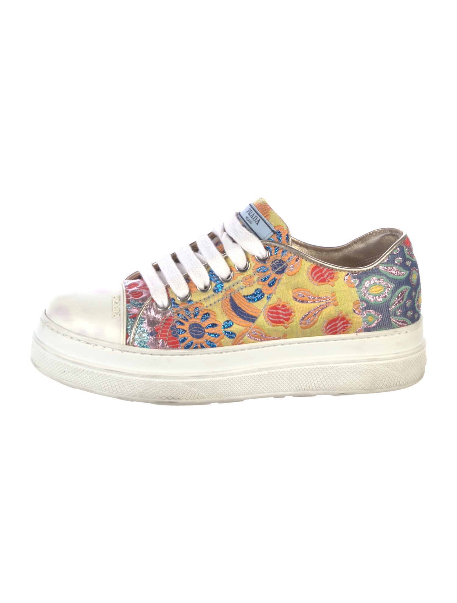 Prada Canvas Printed Sneakers