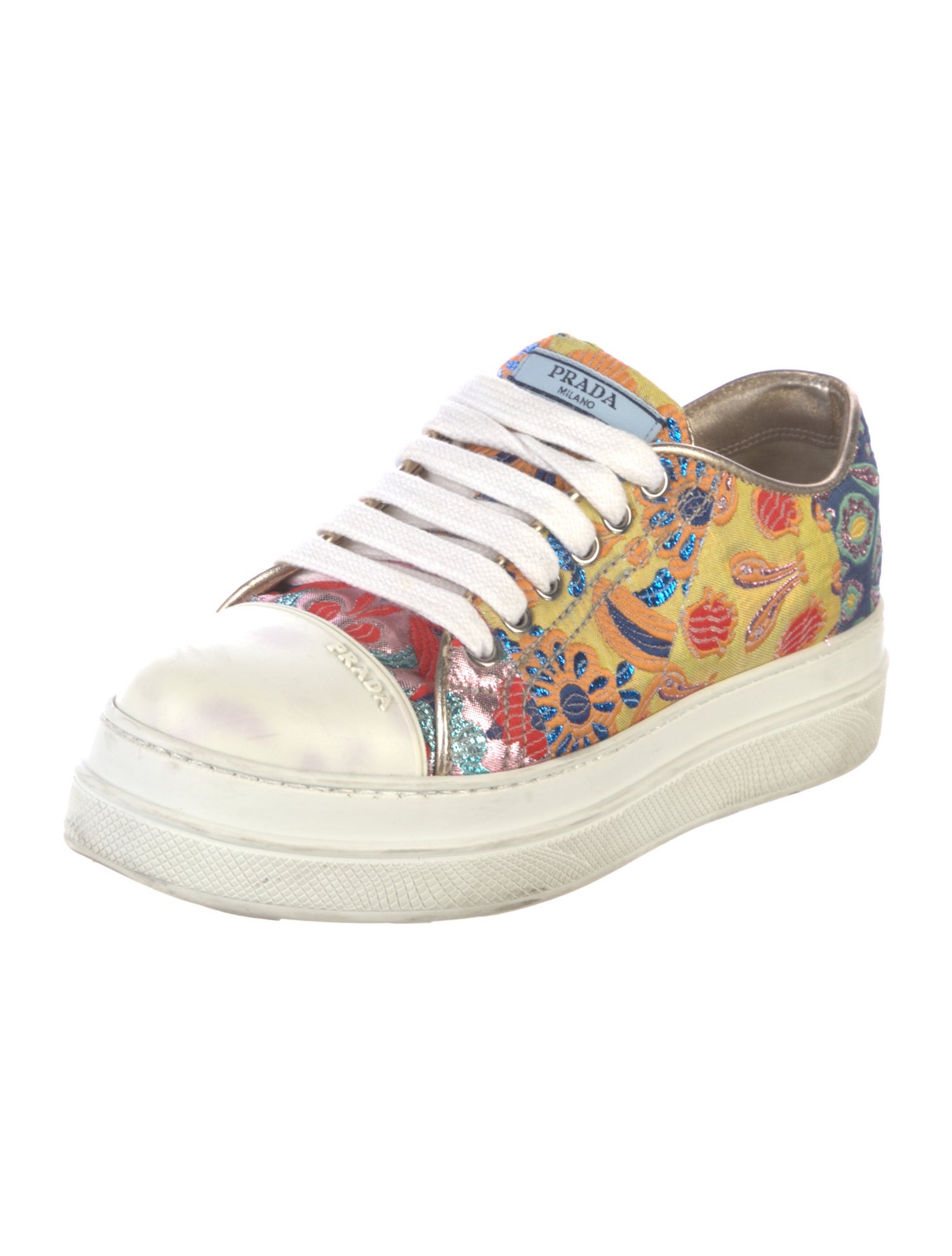 Prada Canvas Printed Sneakers