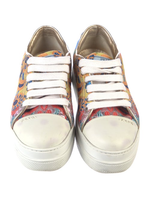 Prada Canvas Printed Sneakers
