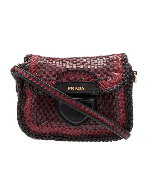 Prada Madras Leather Crossbody Bag