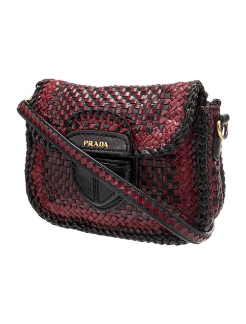 Prada Madras Leather Crossbody Bag