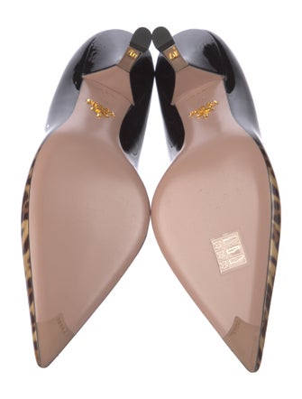 Prada Patent Leather Animal Print Pumps