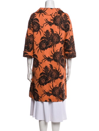 Prada 2014 Floral Print Trench Coat