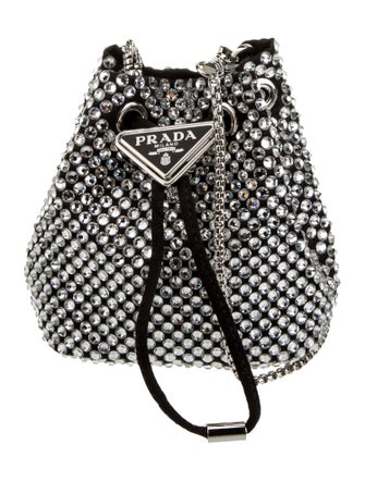 Prada Enameled Metal Triangle Evening Bag