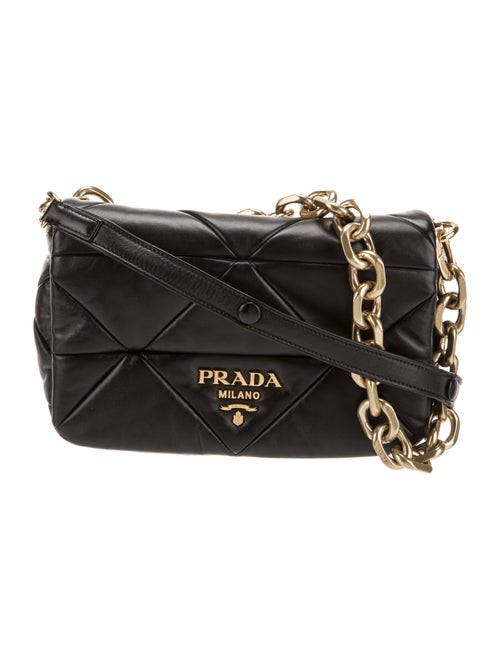 Prada Enameled Metal Triangle System