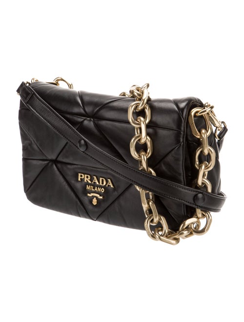 Prada Enameled Metal Triangle System