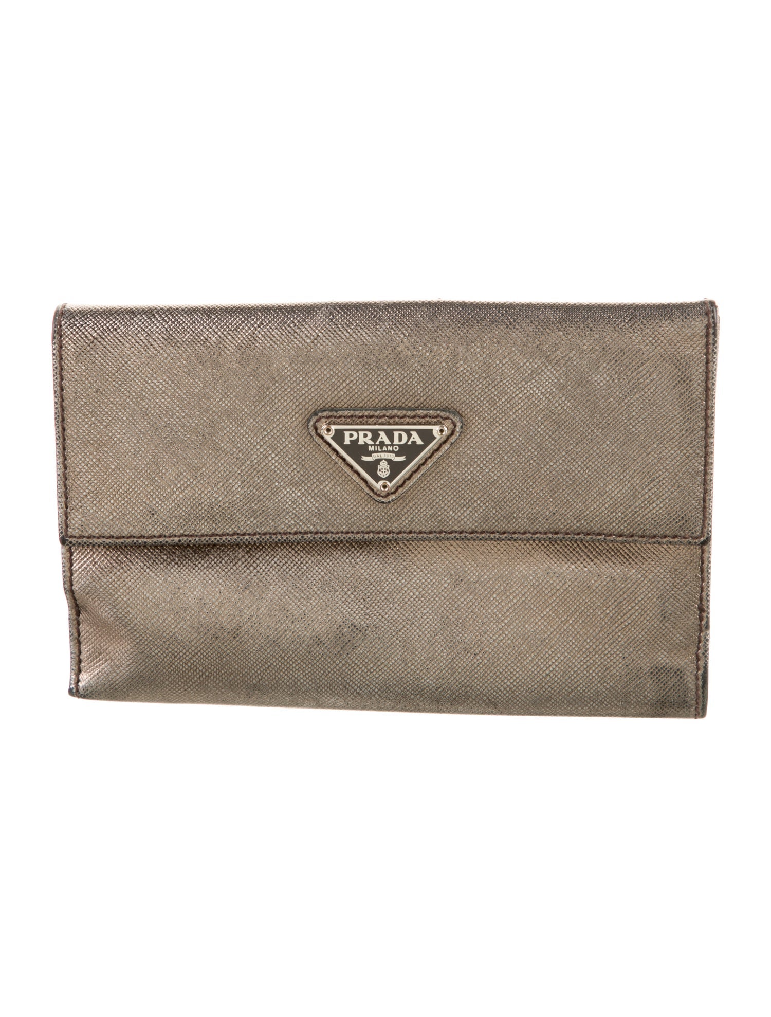 Prada Saffiano Lux Leather Trifold Wallet