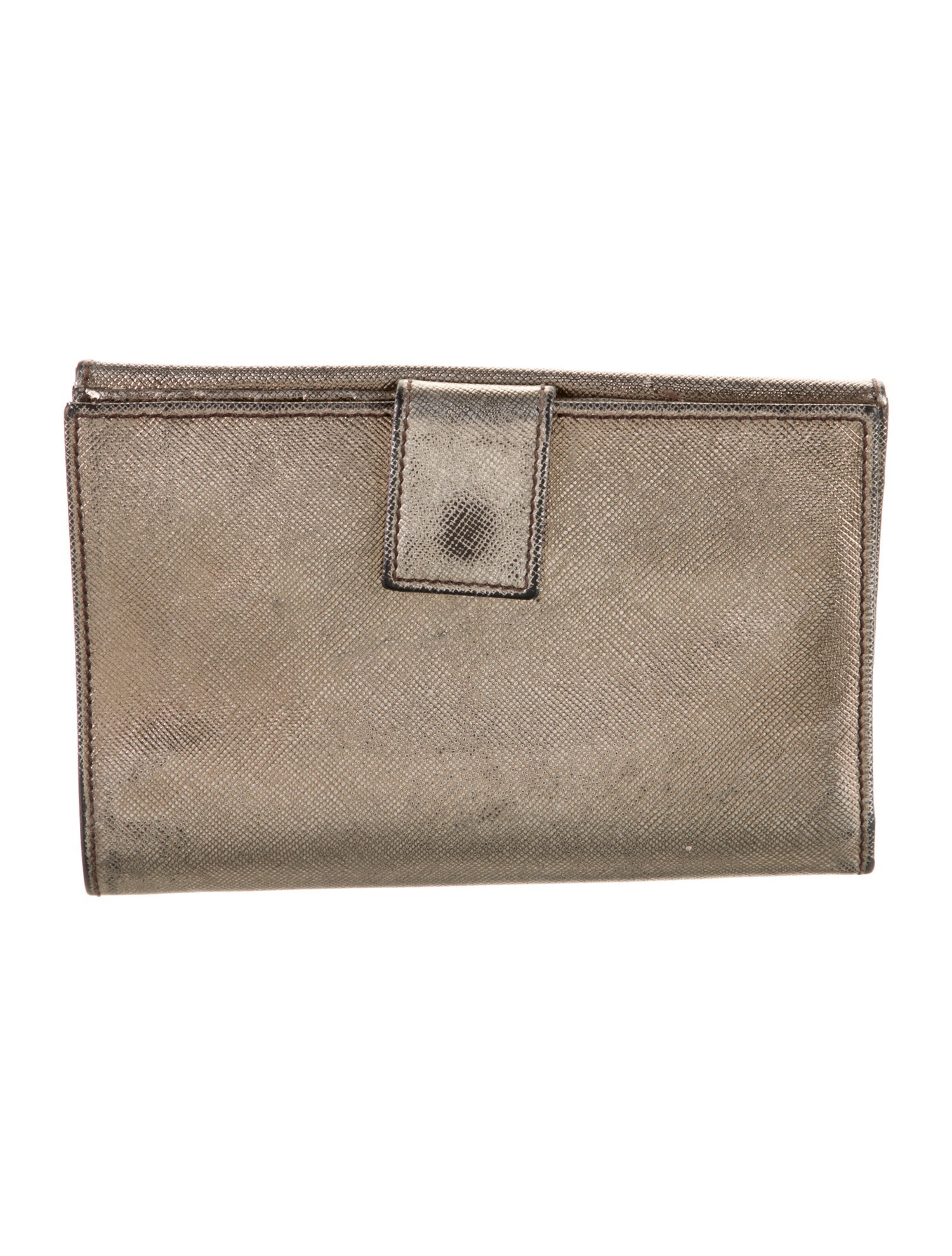 Prada Saffiano Lux Leather Trifold Wallet