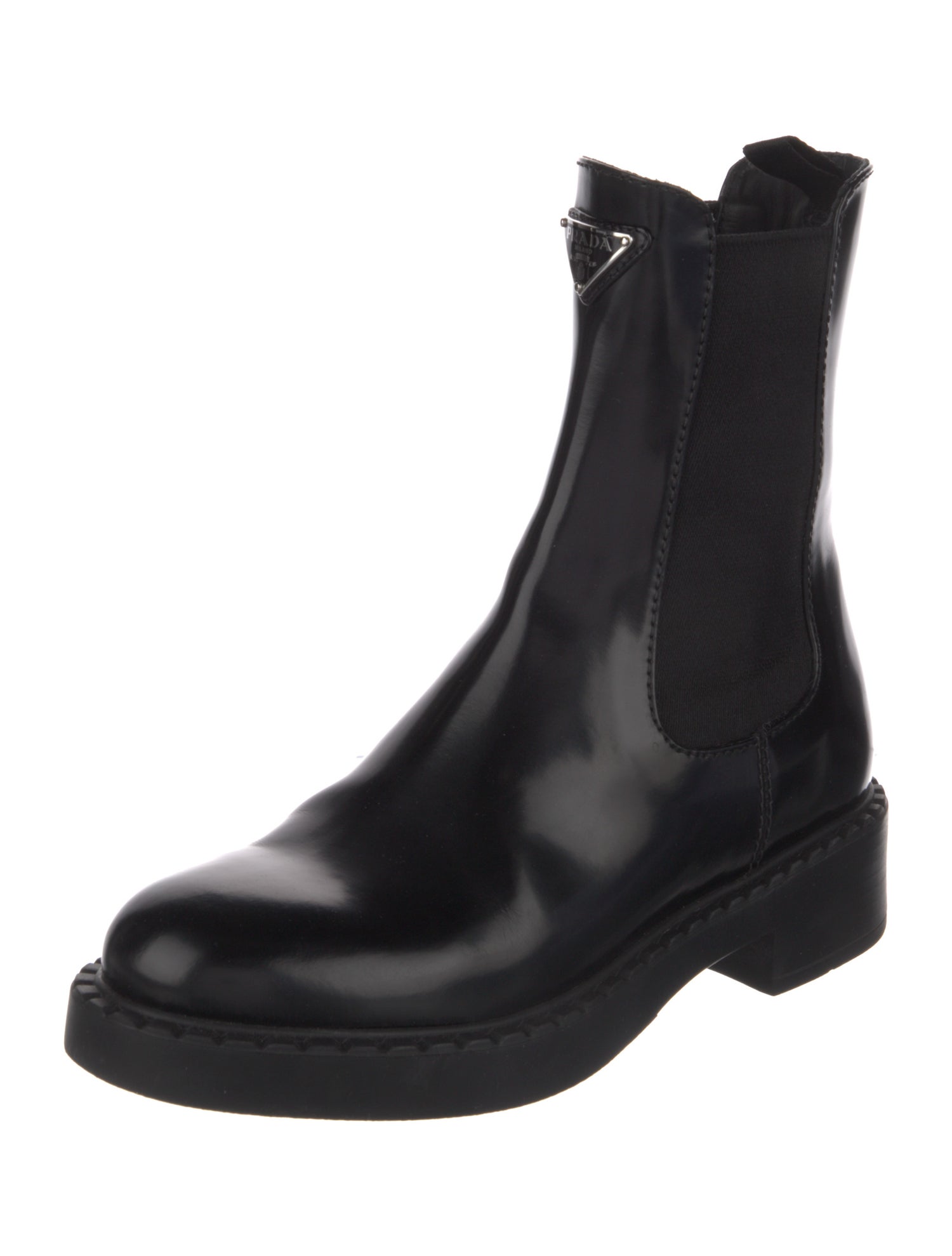 Prada Leather Chelsea Boots