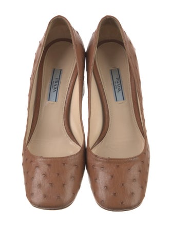 Prada Ostrich Pumps