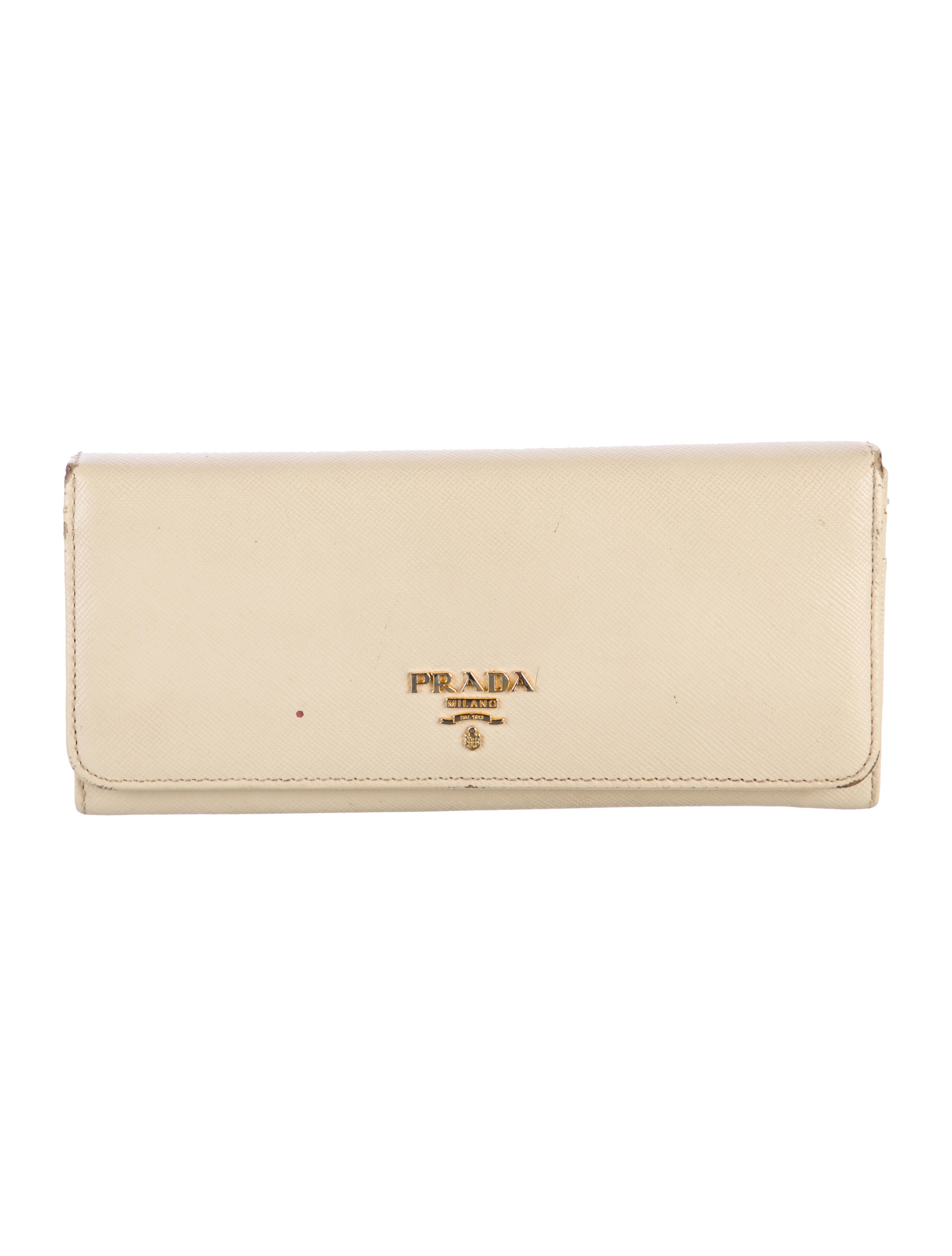 Prada Saffiano Metal Leather Continental Wallet