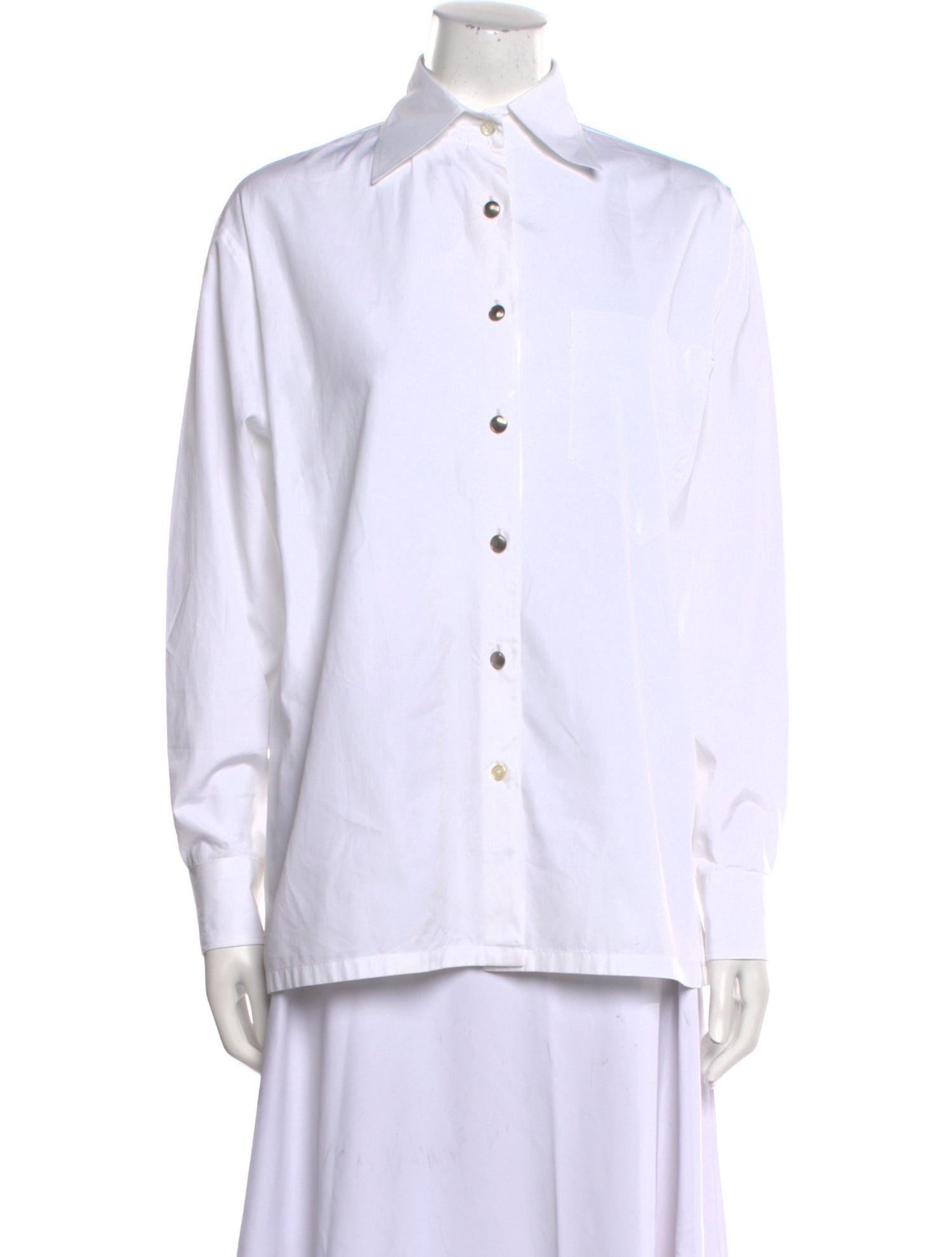 Prada 2019 Long Sleeve Button-Up Top