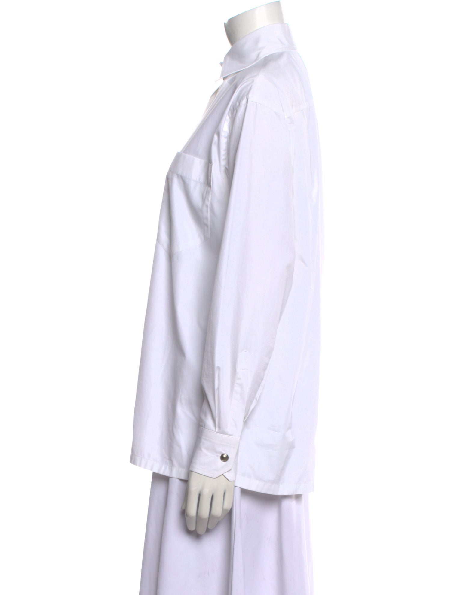 Prada 2019 Long Sleeve Button-Up Top