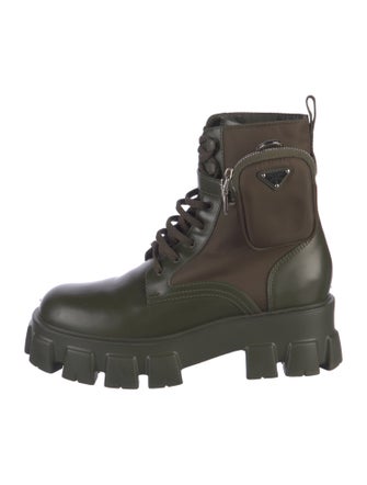 Prada Leather Combat Boots