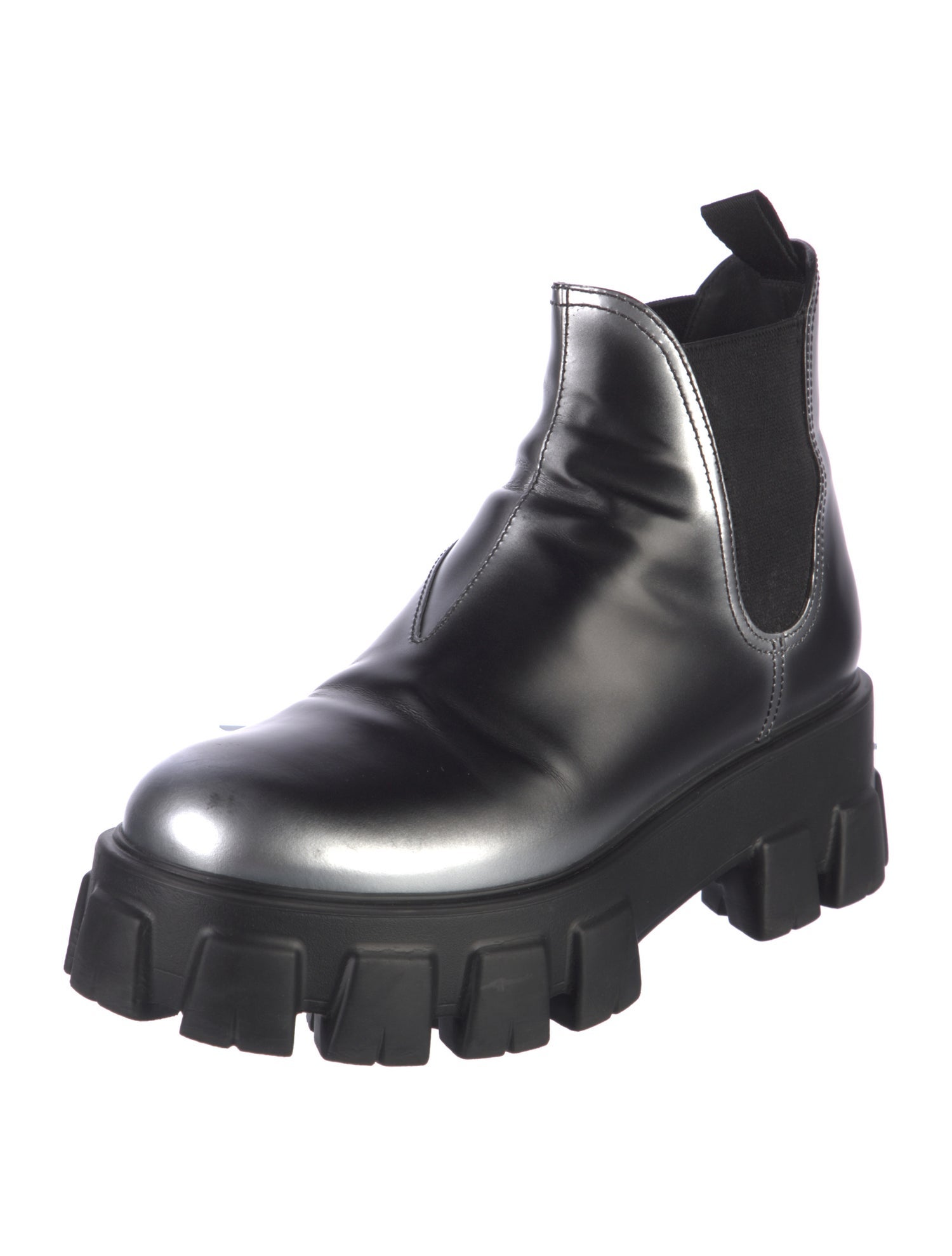 Prada Leather Chelsea Boots