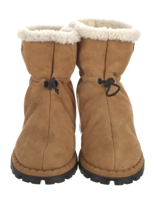 Prada Suede Fur Trim Boots