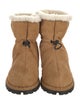 Prada Suede Fur Trim Boots
