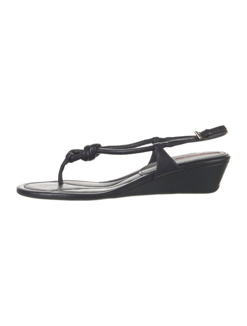 Prada Sport Leather T-Strap Sandals