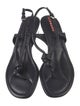 Prada Sport Leather T-Strap Sandals