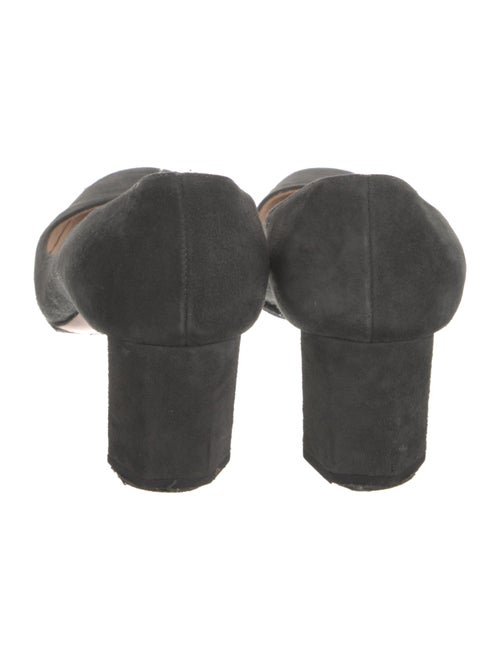 Prada Suede Leather Trim Embellishment Pumps