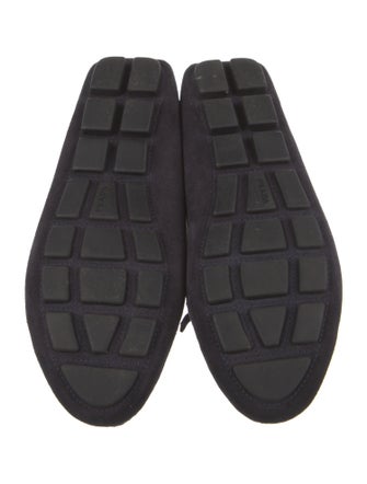 Prada Suede Bow Accents Loafers