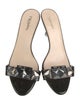 Prada Patent Leather Crystal Embellishments Slides