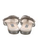 Prada Leather Crystal Embellishments Slides