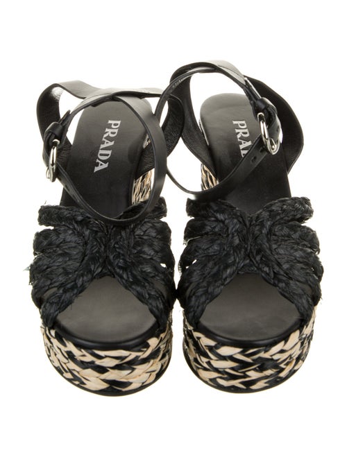 Prada Straw Patterned Espadrilles