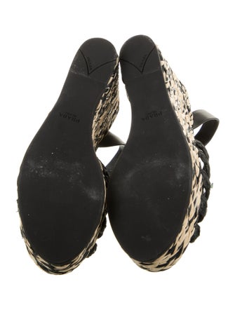 Prada Straw Patterned Espadrilles