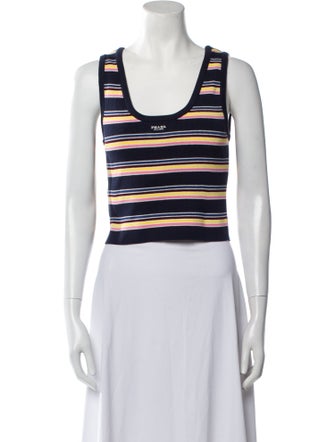 Prada 2025 Striped Crop Top