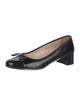 Prada Saffiano Leather Bow Accents Pumps
