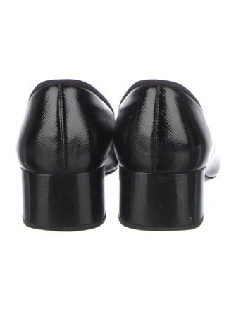 Prada Saffiano Leather Bow Accents Pumps