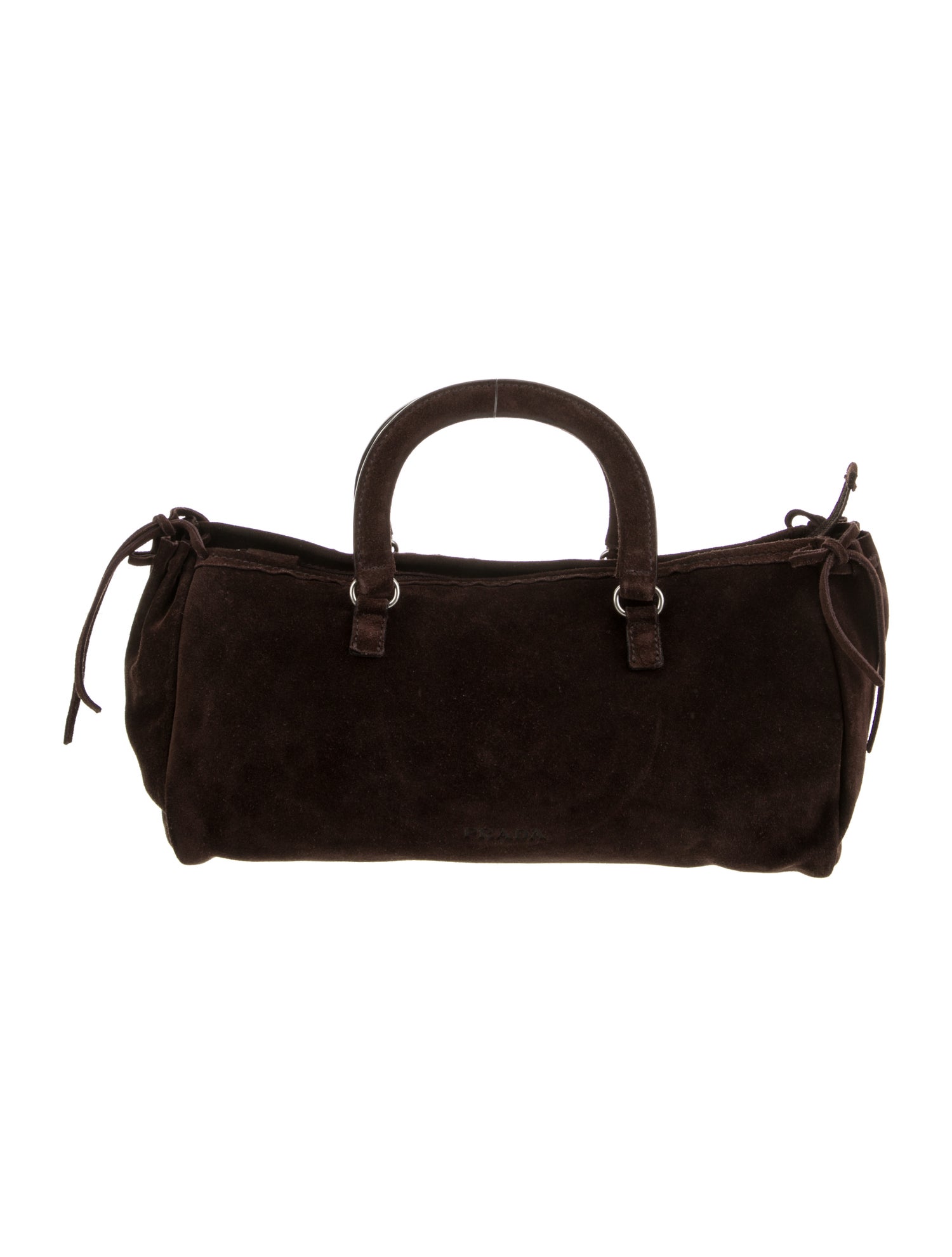 Prada Scamosciato Suede Top Handle Bag