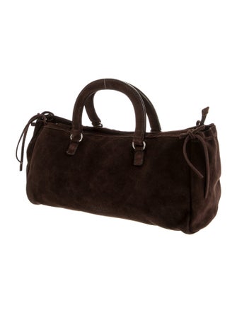 Prada Scamosciato Suede Top Handle Bag
