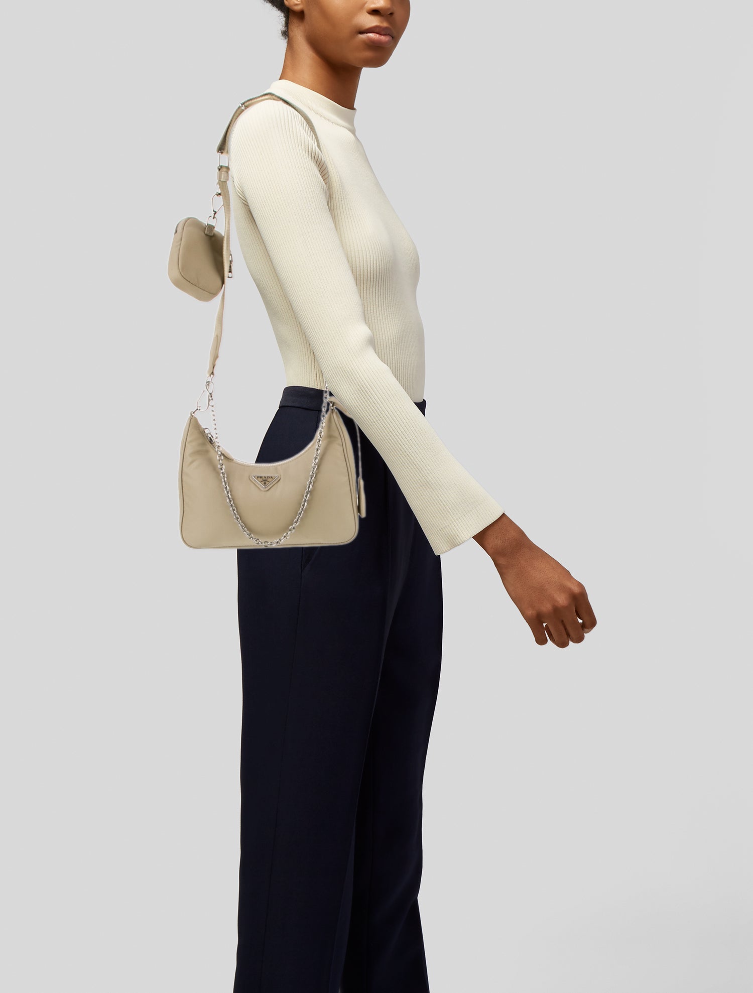 Prada Enameled Metal Triangle Re-Edition 2005