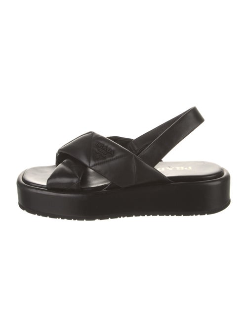 Prada Leather Slingback Sandals