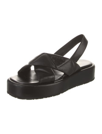 Prada Leather Slingback Sandals