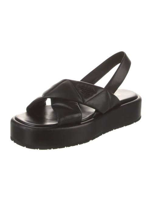Prada Leather Slingback Sandals