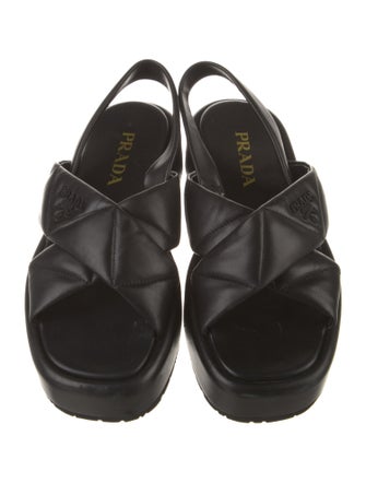 Prada Leather Slingback Sandals