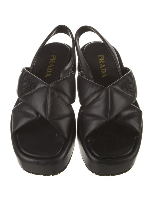 Prada Leather Slingback Sandals