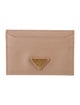 Prada Saffiano Triangle Leather Card Holder
