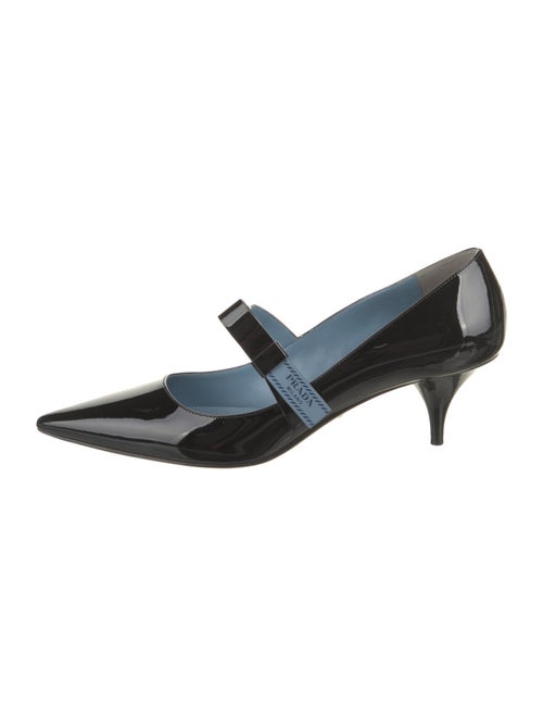 Prada Patent Leather Bow Accents Pumps
