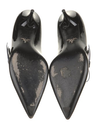 Prada Patent Leather Bow Accents Pumps