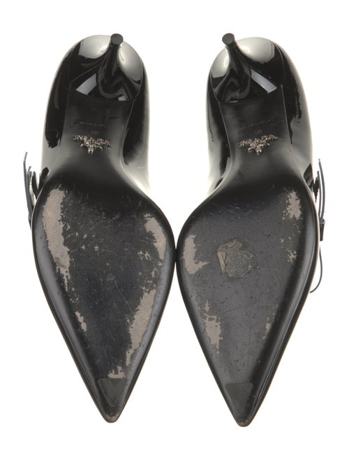 Prada Patent Leather Bow Accents Pumps