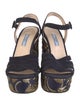 Prada Suede Printed Sandals